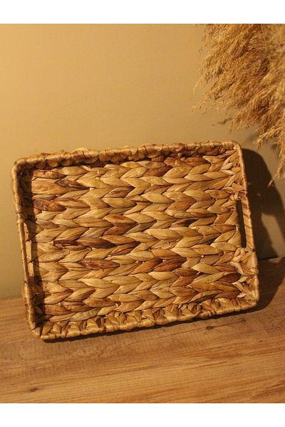 Paganca Wicker Water Hyacinth Rectangular Tray Medium Size