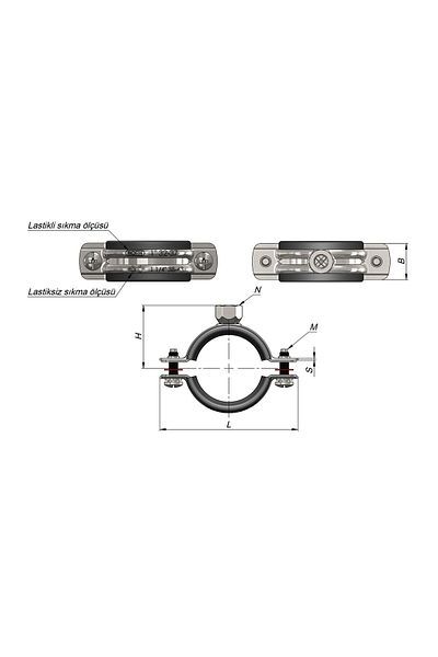MR RZN STORE Nut Pipe Clamp 4 1/2