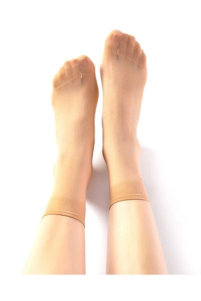 Desimo Women's Skin Color 20 Den Thin Socks 5 Pairs