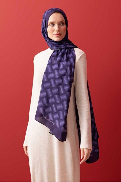 Imannoor İmannoor Sepet Noor Parlak Floş Viskon Şal Mor