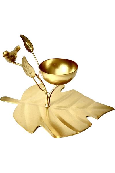Generic شمعدان معدني نذري، قطعة مركزية مزخرفة للشموع، حامل شموع ذهبي أنيق، قطعة مركزية