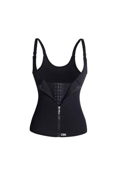 SIKS Corset de slăbire din neopren tip XL, cu prindere dublă, negru