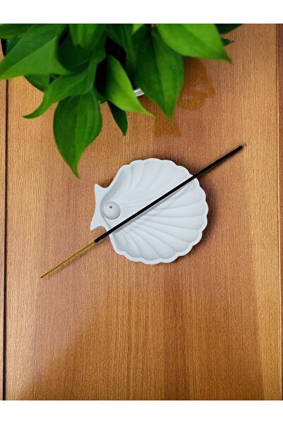 Minima Art Studio Dekoratif İstiridye Şeklinde Tütsülük Çubuk Tütsü Tutucu