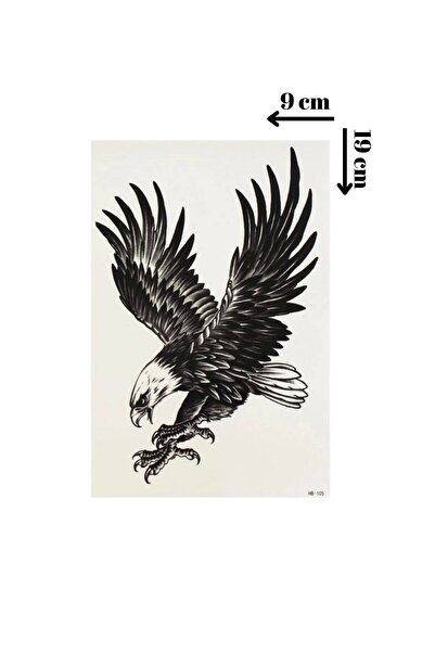 HerEveOyuncak Kartal Geçici Dövmee Şablonu - FF037 (6V)