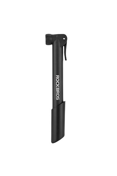ROCKBROS Portable Bicycle Pump, Presta, Schrader Valve Compatibility, Fast Pumping, 80psi, Black
