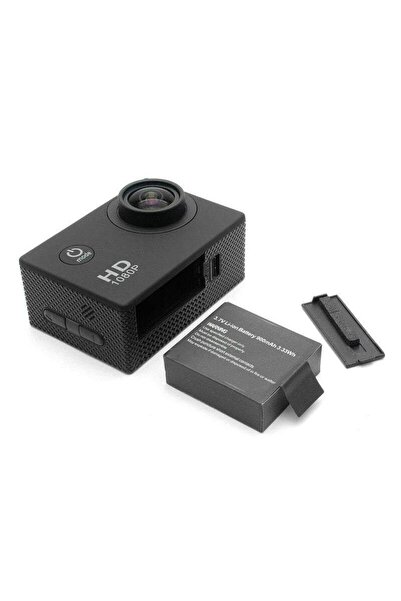 SIKS ® Waterproof Sports Camera, HD 1080P, 2 inch, Autonomy 90 min, Black