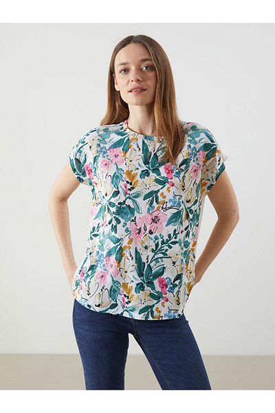 LC Waikiki New Season Crew Neck Floral Women's T-Shirt - S5At07Z8