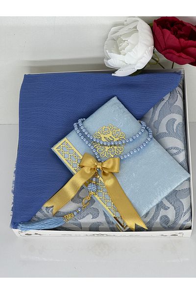 Markapolin Set Covor de rugăciune de lux cadou pentru zestre – Yasin, Tesbih, Hijab