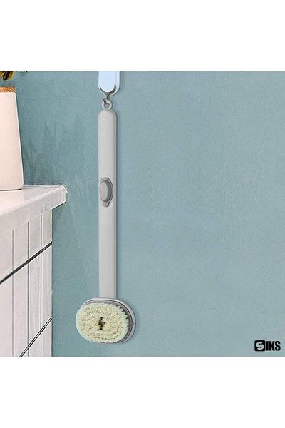 SIKS Bath Brush, Ideal for Back, Soles, Scrubbing Effect, 36x9 cm, Gray
