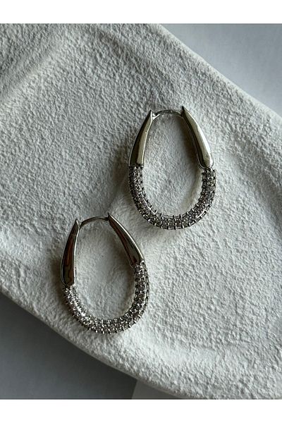 Rossetto Atelier Silver Ovoid Earrings