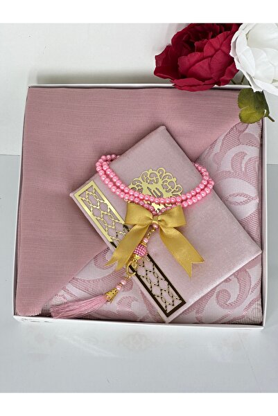 Markapolin Dowry Gift Luxury Prayer Rug Set – Yasin, Prayer Beads, Headscarf