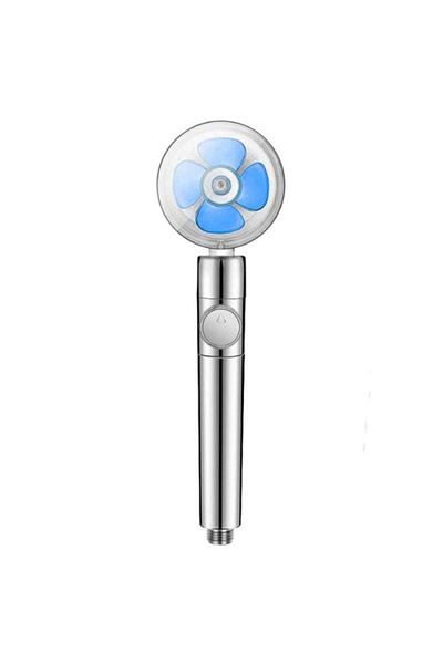 SIKS Cap de duș cu elice și jet turbo tip Vortex, cap rotativ la 360° și buton pornit/oprit
