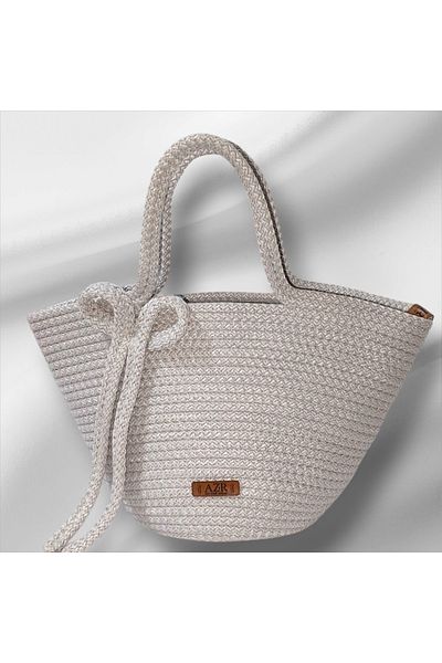 AZR HOME DESİGN Natural Jute Rope Handmade Bag Hand Bag Sleeve Bag Day Bag