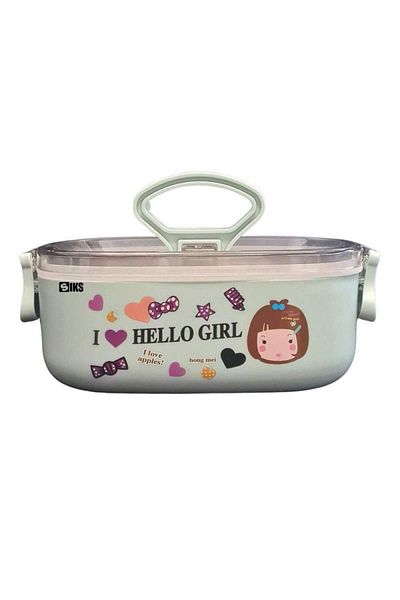 SIKS ® thermal casserole for children, airtight closure, 17x13 cm, green
