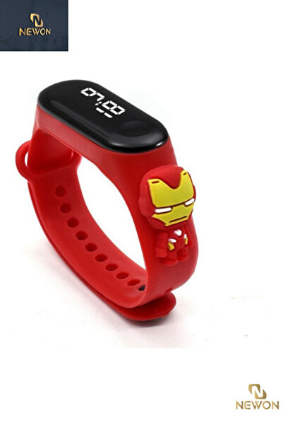 Newon Figürlü Dijital Led Çocuk Saati Dokunmatik Ekranlı Su Geçirmez