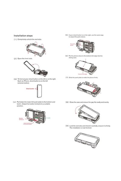 UPGRADE Hard protective case for mobile phones,underwater photography case with a depth of up to 15 meters