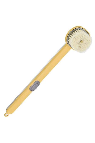 SIKS Bath Brush, Ideal for Back, Soles, Exfoliating Effect, 36x9 cm, Yellow