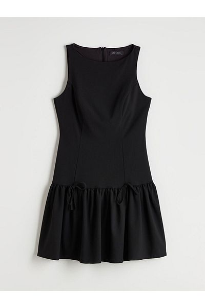 LC Waikiki Lcw Crew Neck A-Line Poplin Mini Dress