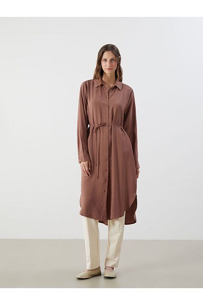 LC Waikiki Lcw Textured Oversize Women's Shirt Tunic Fast Fashion