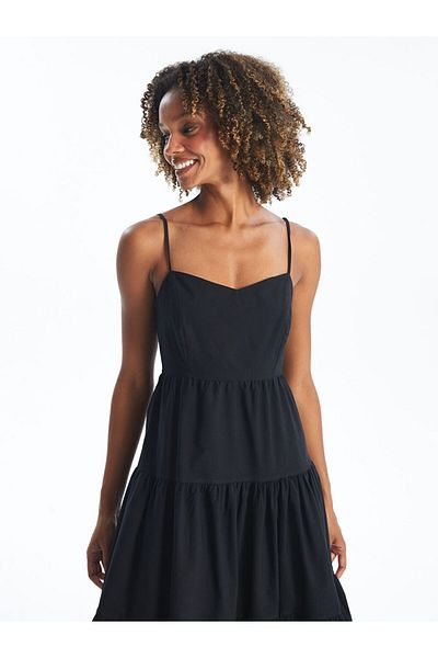 LC Waikiki Lcw Heart Collar Straight Strap Women's Dress Fast Fashion