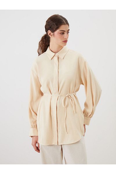 LC Waikiki New Season Linen Blend Women's Shirt Tunic - S5Qu80Z8