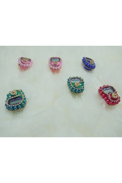 hoaryage Inel de deget digital personalizat cu piatră, cadou personalizat cu ...