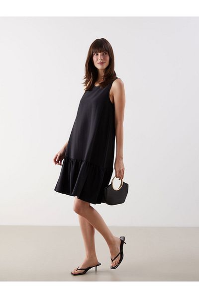 LC Waikiki Crew Neck Midi Dress