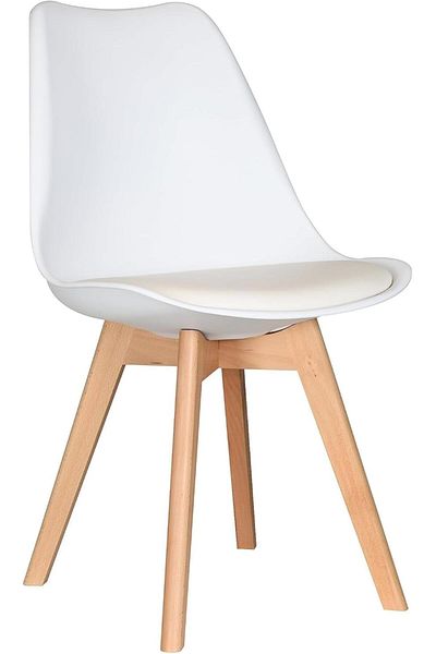 Generic Dining Chair Modern Classic Style Chair with Leather Upholstered Padded Seat with Wooden Legs
