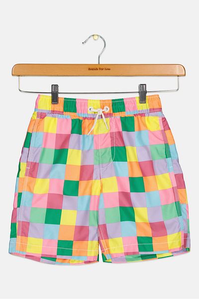 GAP Kids Boy Checkered Basic Short, Multicolor