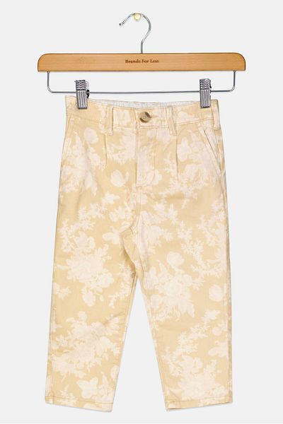 GAP Toddlers Girl Floral Print Chino Pants, Multicolor
