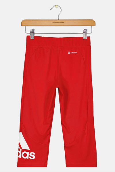 adidas Kids Girl Sportswear Fit Brand Logo Outdoor Tights, Red