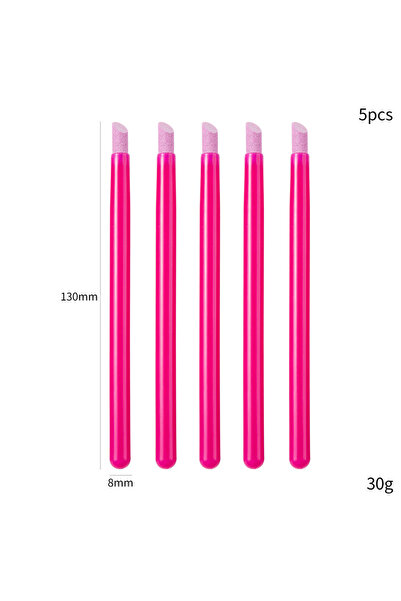 Choice1 قلم كوارتز وردي اللون، 5 قطع، أداة دفع الجلد الميت للأظافر، طلاء أظاف...