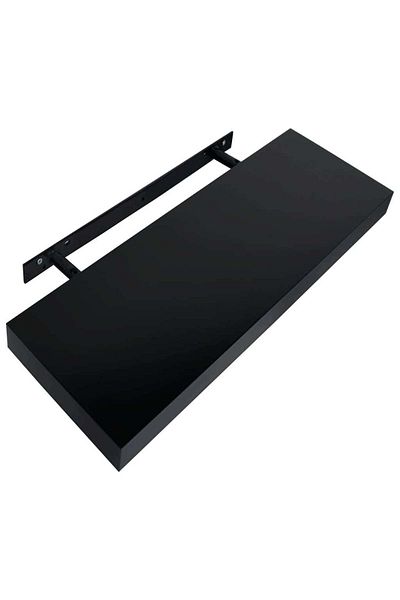 vidaxl Floating Wall Shelves 2 pcs Black 40x20x3.8 cm