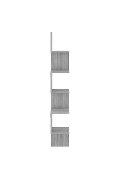 vidaxl Wall Corner Shelf Grey Sonoma 20x20x127.5 cm Engineered Wood