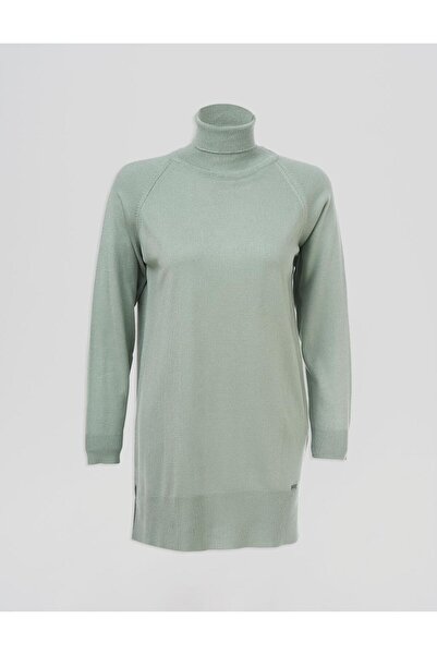 Kayra Tunika od pletiva sa visokim ovratnikom, mahovina zelena