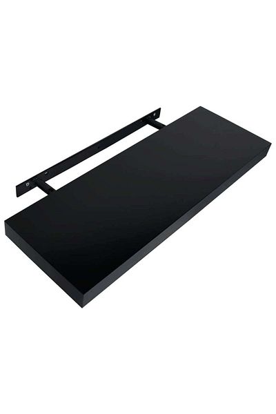 vidaxl Floating Wall Shelves 2 pcs Black 60x20x3.8 cm