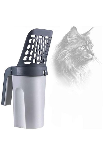 Generic Lopățică pentru gunoi, APF, design ergonomic, material PP, ușor de curățat, gri