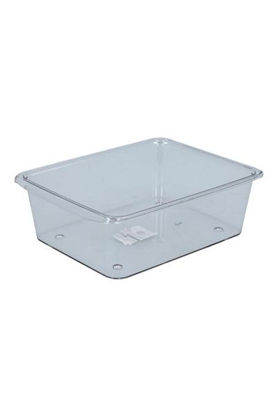 Generic Felli Stackable Easy to Clean High Quality Plastic Refrigerator Organizer with Cover Clear