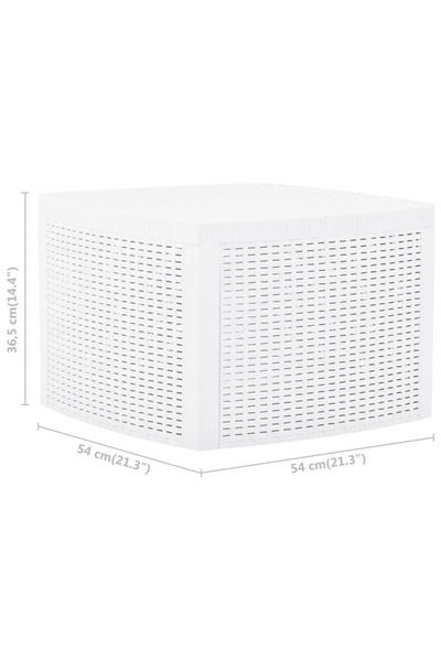 vidaxl Side Table White 54x54x36.5 cm Plastic