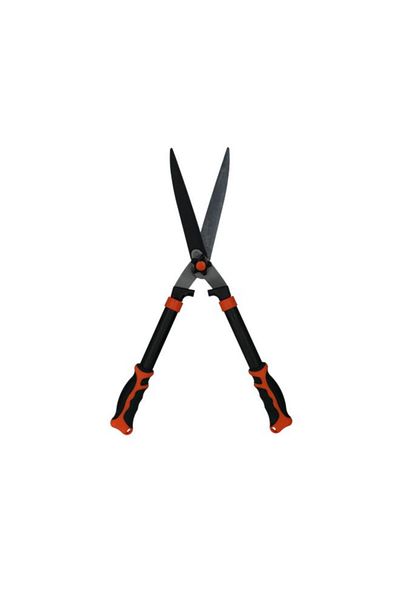 Generic Quinnco Straight Type Slip-Resistant Hedge Shears with Textured Grip Black and Orange 620mm