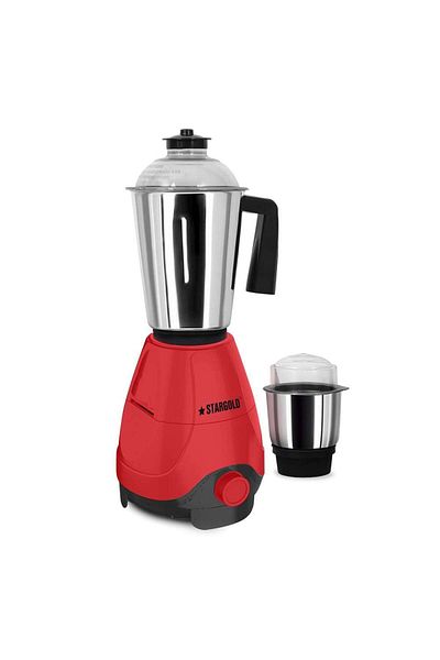 Generic STARGOLD 600W 2-in-1 Mixer Grinder with Stainless Steel Jars – Multi-Purpose Kitchen Grinder, Red