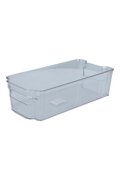 Generic Felli Stackable Easy to Clean Long Lasting Plastic Fridge Storage Organizer Clear