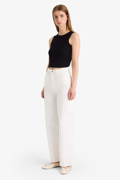 DeFacto Μαύρο εσώρουχο με κανονική εφαρμογή Basic Plain Crew Neck F3534AX25SM