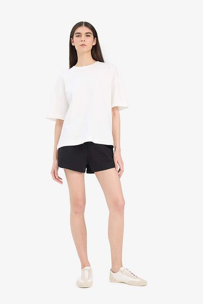 DeFacto Relax Fit Stretchy Waisted Black Bermuda Shorts E6435Ax25Sm