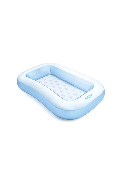 Intex مسبح أطفال مستطيل كبير بأرضية قابلة للنفخ - 1.66 متر × 1.00 متر × 25 سم (65 بوصة × 39 بوصة × 10 بوصات)