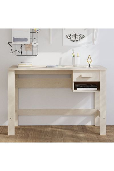 vidaxl Desk HAMAR Honey Brown 110x40x75 cm Solid Wood Pine