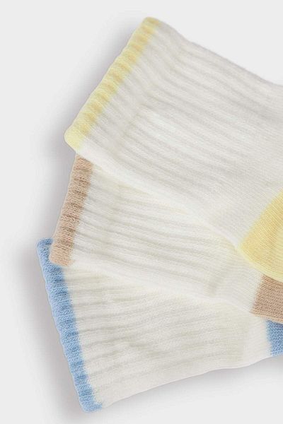 DeFacto Baby Boy Anti-Slip Sole 3-Piece Cotton Long Socks E5019A5Ns