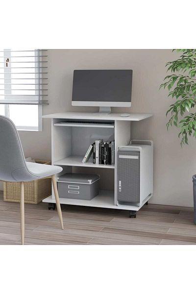 vidaxl Computer Desk White 80x50x75 cm Engineered Wood