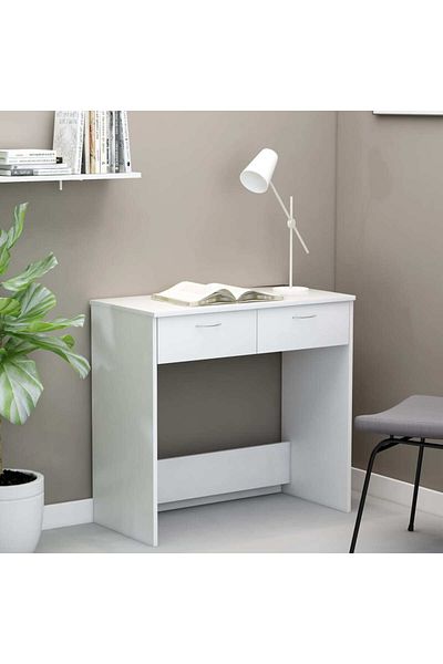 vidaxl Desk White 80x40x75 cm Engineered Wood