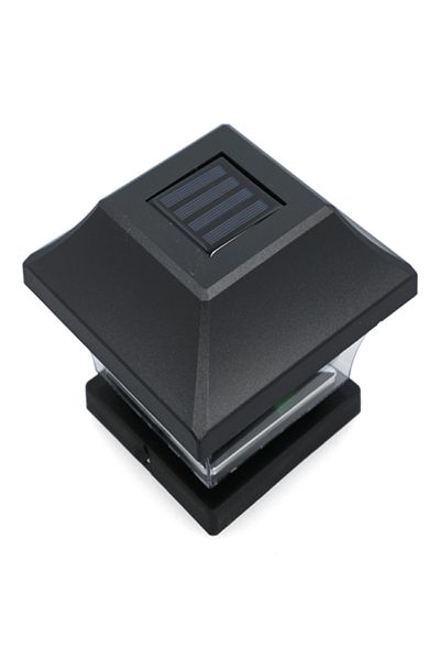 micasa Plastic Weatherproof Durable Solar Powered Post Cap Light for Patio